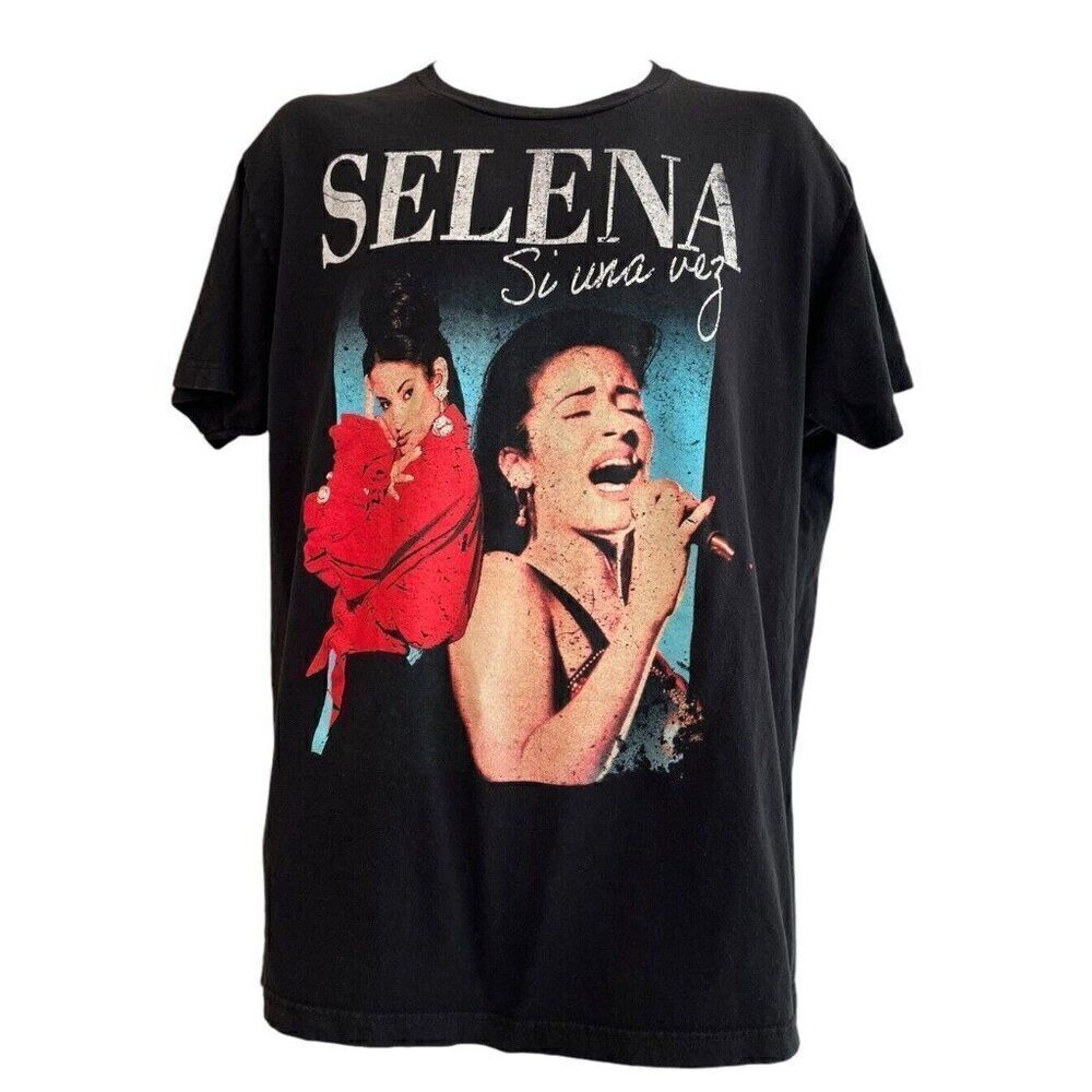 Men's XL Selena Si Una Vez Music Band T-Shirt Black